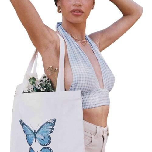 Y2K 2021 Women Halter Crop Tank Tops, Casual Sleeveless Backless Plaid Print Knot Tie Camisole