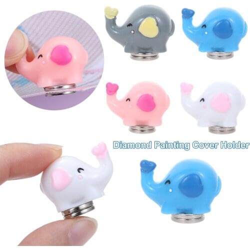 1PCS Multifunction Diamond Painting Magnet Cover Minders Diamond Painting Tools Elephant Parchment Paper Cover Holder