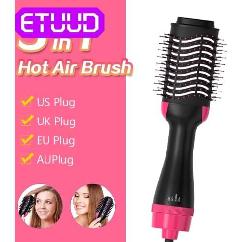 1pcs Hair Dryer Brush One Step Hair Dryer Volumizer Salon Hot Air Styling Brush Negative Ion Generator Hair Straightener Curler