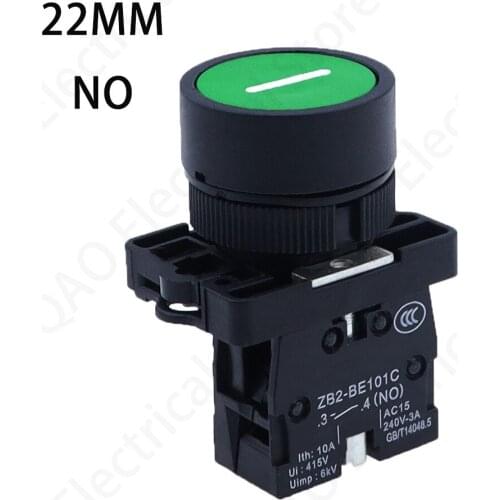 1Pcs XB2 22mm 1 NO N/O Sign Momentary Push Button Switch 600V 10A
