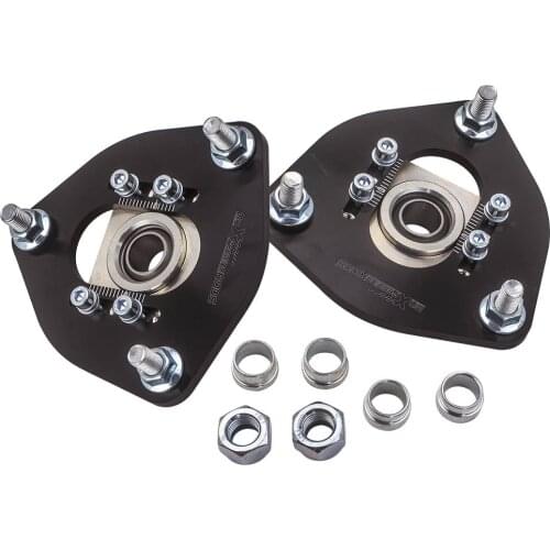 2 Pcs Camber Plates Black For Nissan S13 S14 Silvia 180SX 200SX 240SX 1989-1998