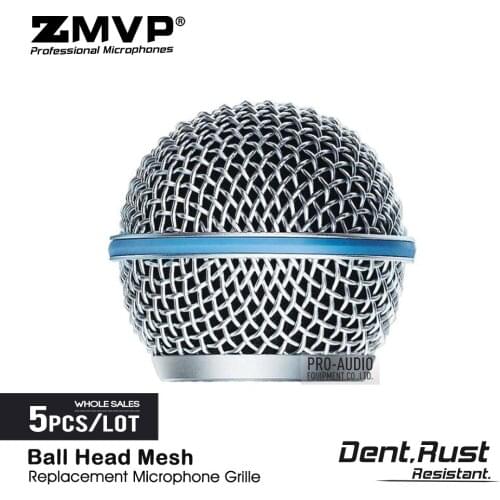 5pcs High Quality Replacement Ball Head Mesh Grille for Shure BETA58 BETA58A SM58 SM58S Wired Wireless Microphone Accessories