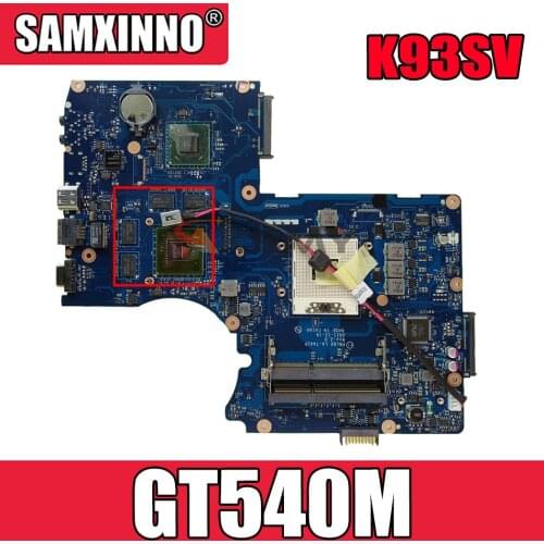 Akemy LA-7441P Laptop motherboard for ASUS K93SV K93SM K93S original mainboard GT540M