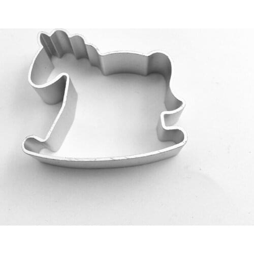 Aluminium Alloy Wooden Horse Cookie Mold Metal Cookie Cutter Chocolate Biscuit Cut Outs Mold