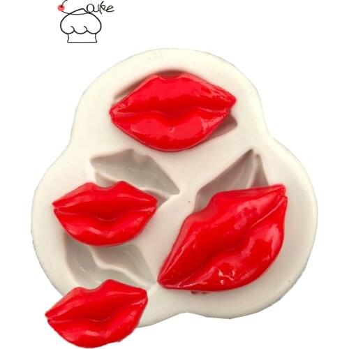 Aouke Mold Sexy Lips Silicone Mold Fondant Mould Cake Decorating Tools Chocolate Gumpaste Molds Sugarcraft, Kitchen Gadgets K103