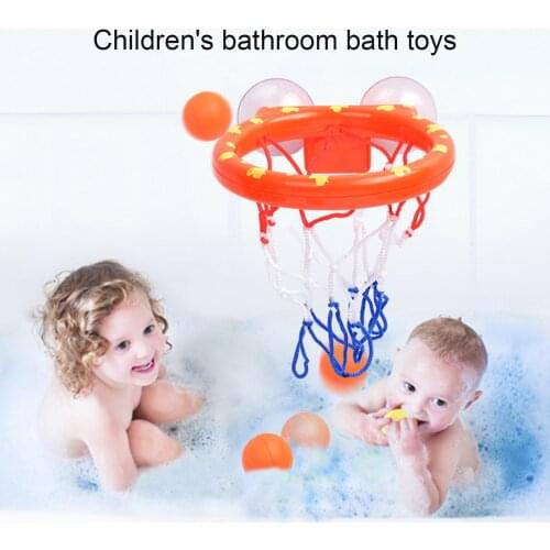 Suction Cup Bathroom Bathtub Shooting Basketball Hoop with 3 Balls Kids Play Toy