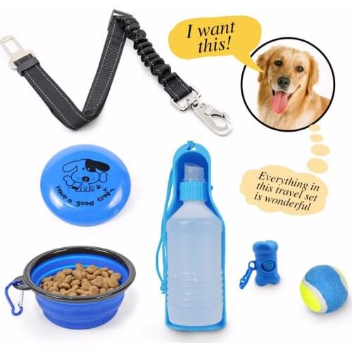 Free Shipping 6 PCS Multifunction Pet Travel Collapsible Daily Supplies Pet Dog outdoor Interactive toys with light weight