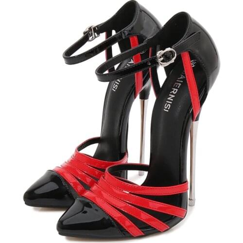 16cm Metal High Heels Women Sandals Fashion High Quality Sandals Fetish Heels Summer Shoes Woman Party Office Nightclub Shoes