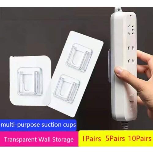 Household Double-sided Self Adhesive Wall Hooks Seamless Hooks Reusable Anti-slip Wall Mounted Hook Organizer Kitchen Storage