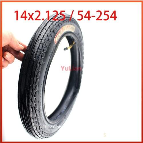 Chaoyang Electric Bicycle Tire 14x2.125 54-254 E-bike Tyre 14inch Antiskid Tyre fits Many Gas Electric Scooter