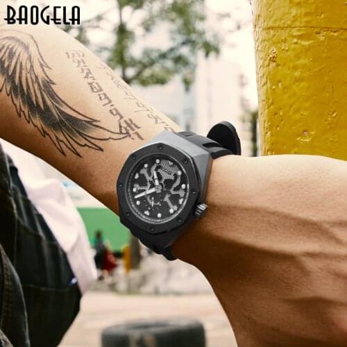 BAOGELA Mens Military Sports Army Quartz Watches Luxury Top Brand Wristwatch Man Relogios Mascuinos Clock Luminous dial 1901