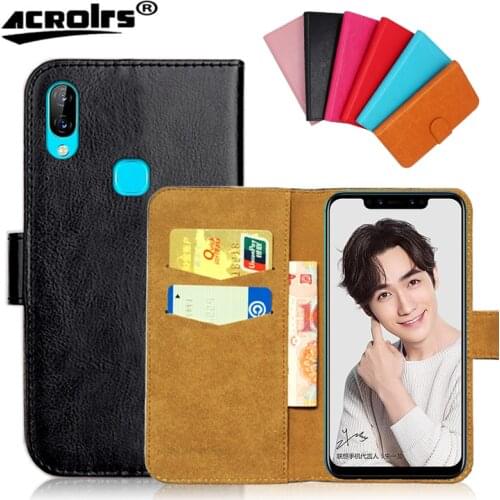 For Lenovo S5 Pro Case 6.2" 6 Colors Flip Wallet Cases Lenovo S 5 Pro Soft Exclusive Leather Phone Cover Bag Black