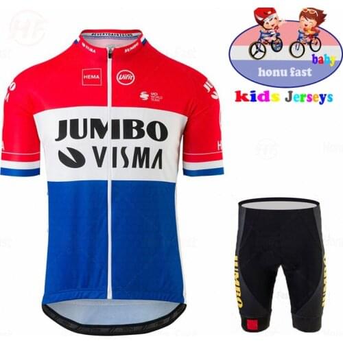 2021 Kids Cycling Jersey Set Boys Short Sleeve Summer Cycling Clothing MTB Ropa Ciclismo Child Bicycle Wear Sports Suit