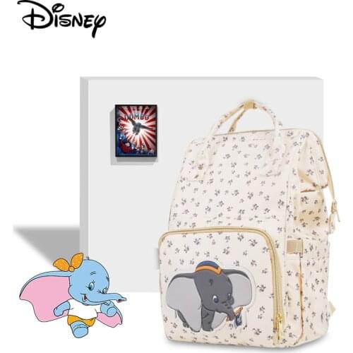 Disney USB Diaper Bag Waterproof Backpack Maternity Beige Cute Dumbo Mummy Bag /Baby Bags Large Capacity Multifunctional Bag New
