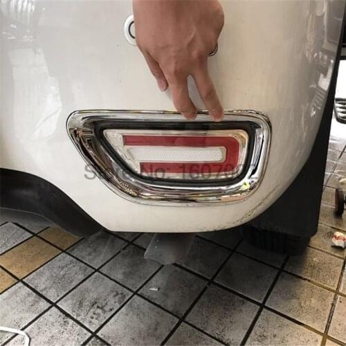 For Nissan Armada Patrol Royale Nismo Y62 2016 2017 2018 ABS Chrome Rear Tail Foglight Fog Lamp light Trim 2pcs