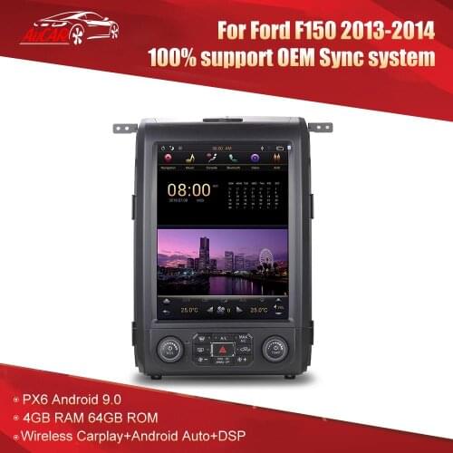 Tesla style Android head unit 9.0 For Ford F150 Android radio car gps navigation multimedia fit F150 2013 2014