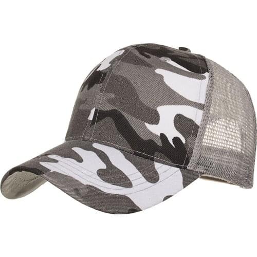 New Camouflage Summer Cap Mesh Hats For Men Women Casual Hats Hip Hop Cotton Blend Baseball Caps Adjustable Accessories 10Jan 17