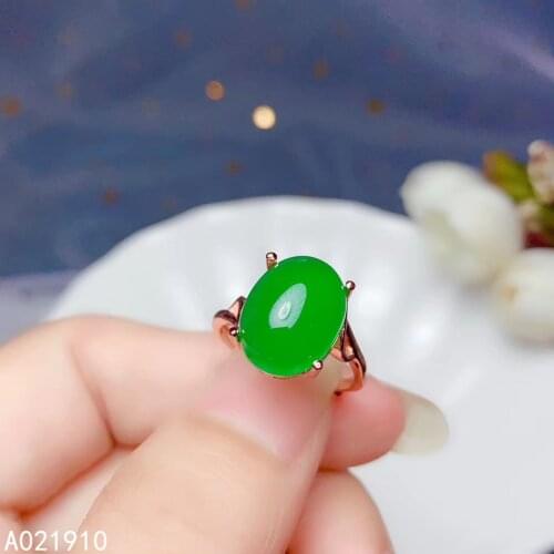 KJJEAXCMY Boutique Jewelry 925 Sterling Silver Inlaid Natural Chalcedony Gemstone Female Ring Support Detection Noble