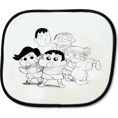 MERCHANDMANIA sunshade SHINCHAN characters sleeve side windows car accessory flexible gift custom offer