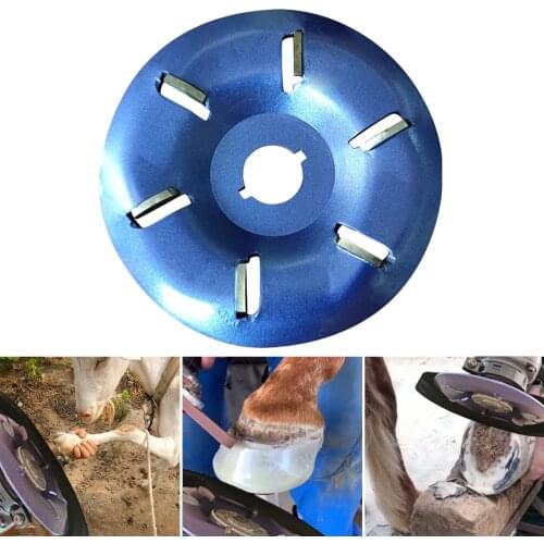 Metal Cow Cattle Hoof Trimming Cutter Livestock Sheep Foot Trimmer Disc Plate with 6 Sharper Blades Hoof Cutting Tools