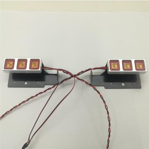 Metal LED Tail Light Trailer DIY Modified Car Taillight for Tamiya Man 620 1851 3363 56352 RC Car Part