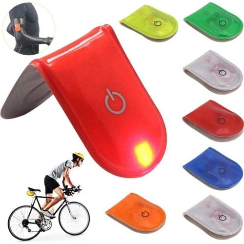 Outdoor Sports Portable Night Running Light Jogging Multifunction LED Safety Alarm Warning Clip Magnet Light Bicycle Lapel Lamp