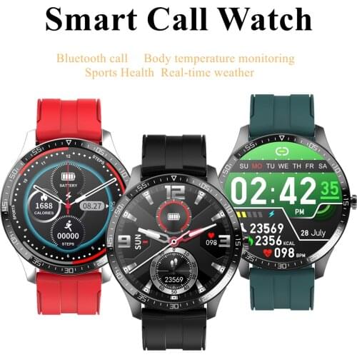 MKS80 Measuring Body Temperature Heart Rate/Blood Pressure Monitoring Smart Watch Bluetooth Call Men and Women Sport Tracker