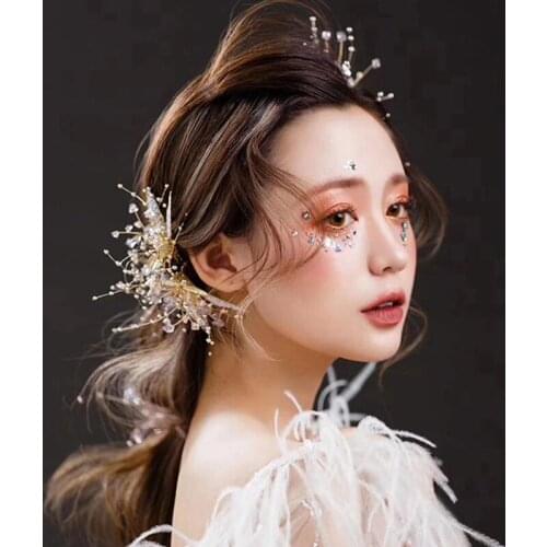Wedding Hair Accessories Crystal Pearl Hairpins Flower Headpiece Hair Clips Bridesmaid Bridal Hair Accessories Hair Jewelry
