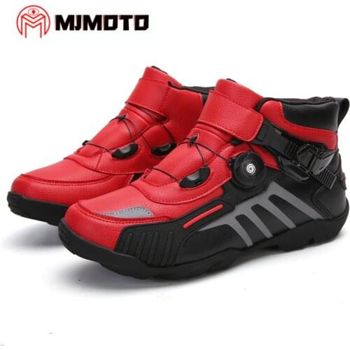 Motorcycle Boots Breathable Moto Botas Microfiber leather Touring Ankle Shoes Motorcycle Shoes Shoes Motorbike Biker Riding Boot