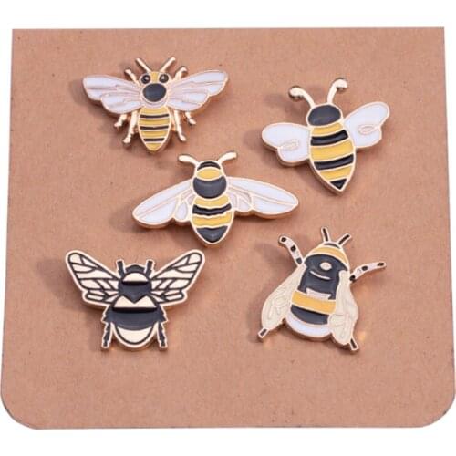 Bees Collection Soft Enamel Pins Lapel Pin Flying Insects Pns