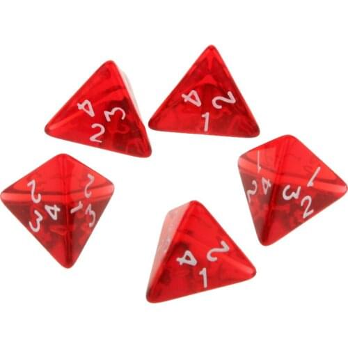 Pack of 15 Dice Set Dnd Dice for Board Game Red Acrylic