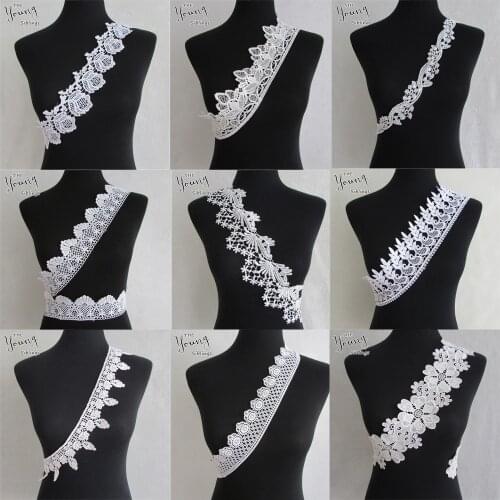 Brand new Fashion style High quality Sewing Fabric 1 Yards DIY Crocheted Lace Fabric Ribbon Clothing Accessories Craft supplies