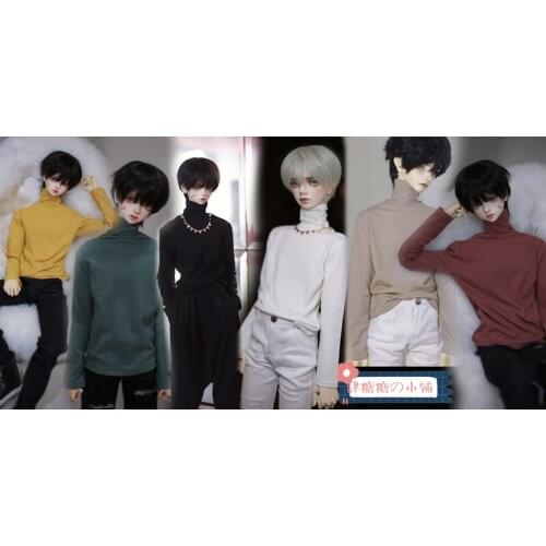 BJD Doll Long Sleeved High Neck Stripe Base Top Modal Stripe Fashion All-around High Neck Base Top ~6 Colors 1/4&1/3& Uncle Size