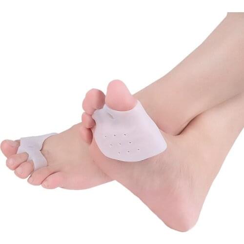 Sebs Forefoot Pad Three-hole Toe Separator Hallux Valgus Orthosis Soft Abrasion-resistant Overlapped Toes Clamp Foot Separator