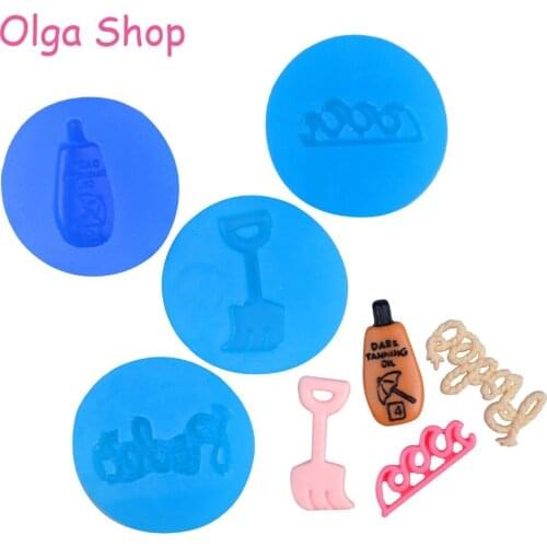 PYL148,PYL178,PYL292,PYL499 Spade Rodeo Rope Wave Bottle Silicone Mold - Miniature Food Dollhouse Food Resin Cake Craft Candy