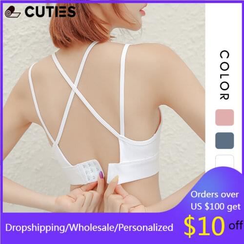 Sports Bra Women Push Up Underwear Fitness Yoga Tank Top Bra Athletic Vest Gym Shirt Sport Running Sportswear Fox Gathered Bra