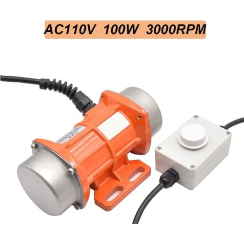 AC Concrete Vibrating Motor 100W Single-Phase 110V with Speed Governor IP65 Waterproof Vibration Crusher
