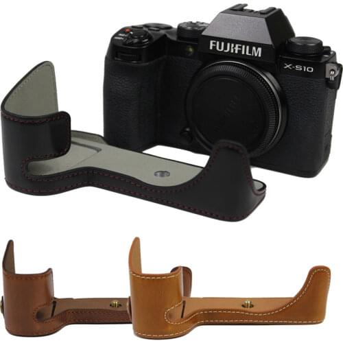 PU Leather Half Body Bottom Case For Fujifilm Fuji XS10 X-S10 Protective Shell Cover