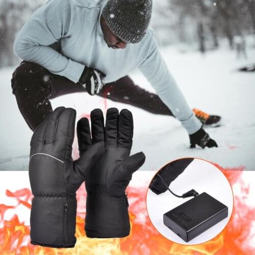 Winter Warm Rechargeable Electric Battery Heated Gloves for Motorcycle Bicycles Snow Ski Snowboarding Gloves Hand Warming Gloves