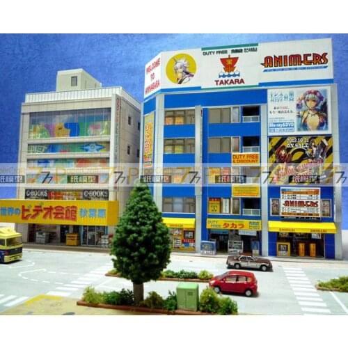 1:150 N-Scale Japanese Architectural Scenes Akihabara Electronics Building Paper Model