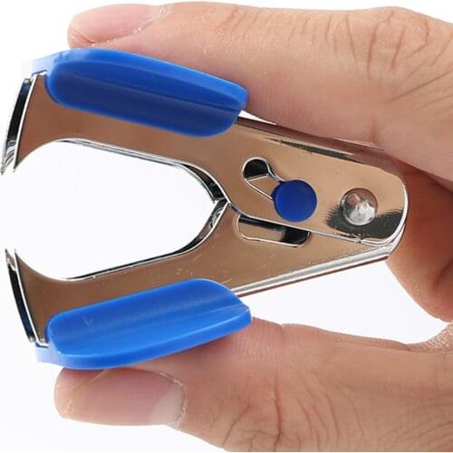1pcs Portable Home Mini Staple Remover Random Color Lightweight Business Extractor Steel Jaw School Office Binding Tool Durable