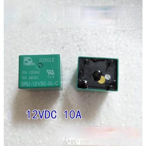 10pcs For SONGLE NEW SRU-12VDC-SL-C 5pin 12V DC 10A 12V Automotive Relay