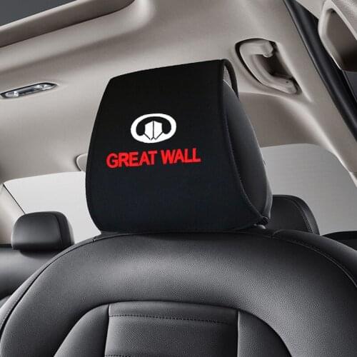 2pcs Car Headrest Cover Auto Seat Headrest Cushion Neck Pillow Case for Great Wall Haval Hover H3 H5 Auto Accessories