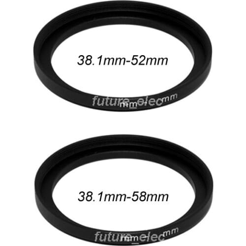 2 Pcs Good 38.1mm to 52mm-58mm 38.1-52-58 mm Metal Step-Up Step Up Ring Camera Lenses Filter Stepping Adapter Lens Hood Holder