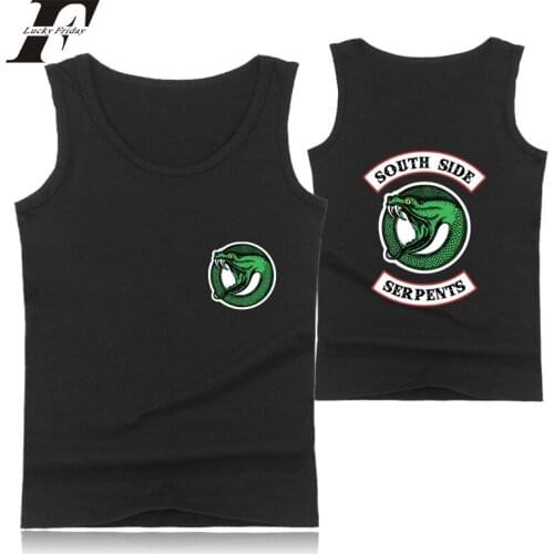 LUCKYFRIDAYF 2018 Riverdale cotton Sleeveless tank Top South Side Serpents TV Show Women/Men hit hop Casual Summer tank Tops