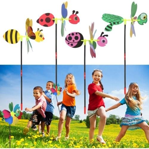 3D Sequins Animal Bee Windmill Wind Spinner Home Garden Yard Decoration Kids Toy 97BC