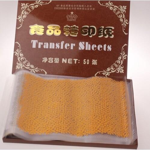 50pcs/set) In Different Design Mix Editable Cake Topper Maker Love Chocolate Transfer sheet