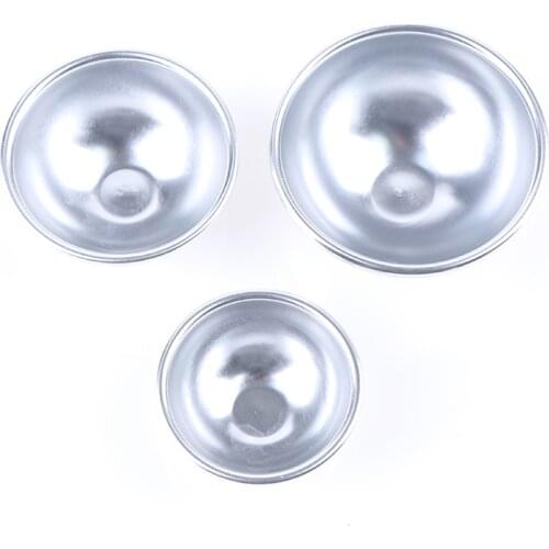 6PCS Round Aluminium Alloy Bath Bomb Molds DIY Tool Bath Bomb Salt Ball Craft Soap Mold Household Supplies