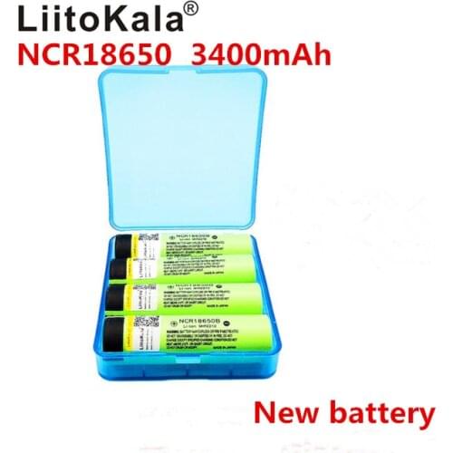 2020 Liitokala 4 pieces 100% originally 3.7 V NCR18650 34B rechargeable Li-ion battery 18650 battery 3400 mah