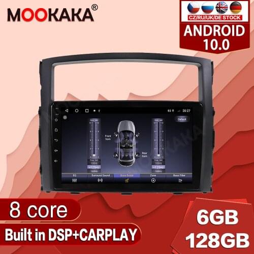 Android 10.0 128G For Mitsubishi Pajero 2006-2011 Car Multimedia Player Radio GPS Navigation Auto Stereo Recorder Unit Audio